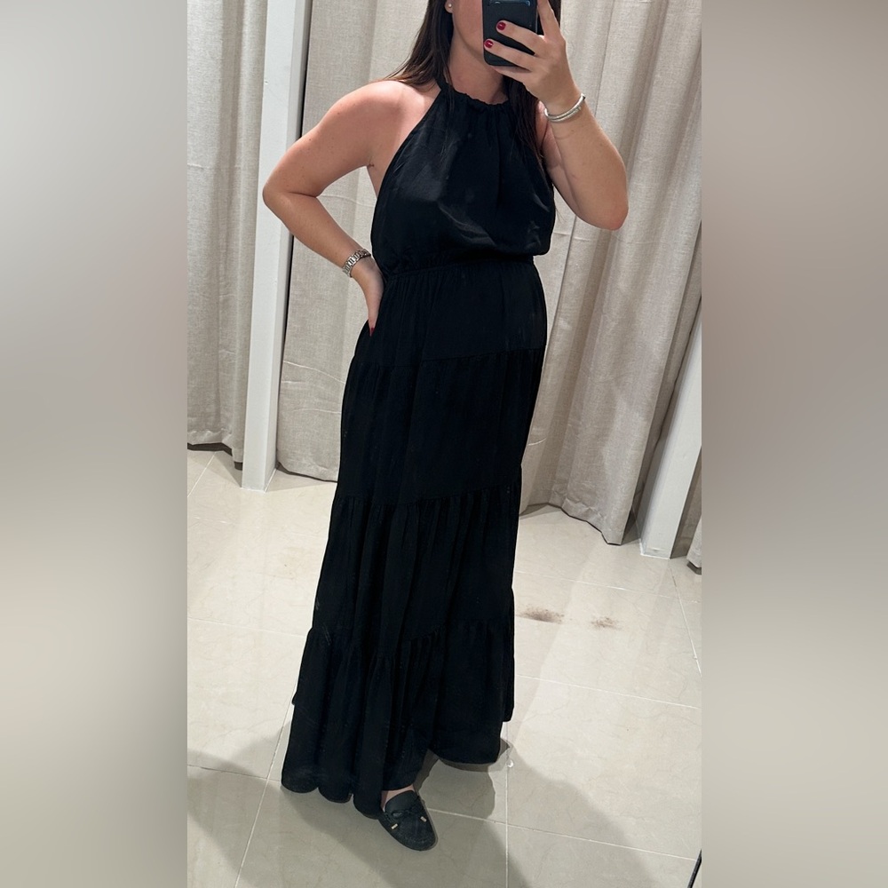 Elegant Black Halter Dress
